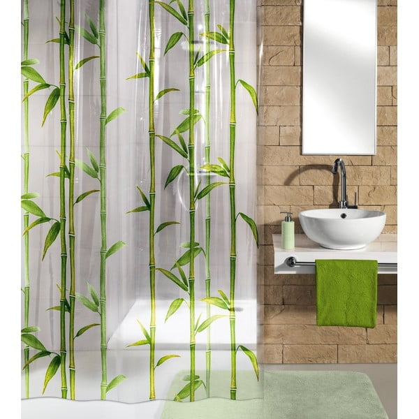 Sprchový záves Bamboo Green, 180x200 cm