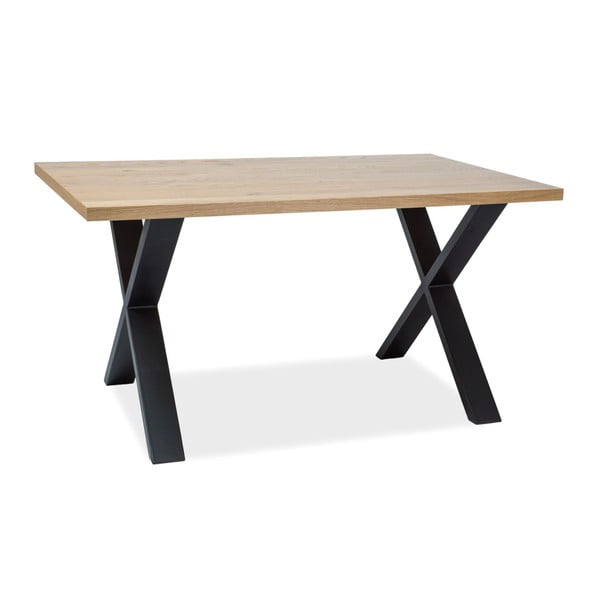 Jedálenský stôl s konštrukciou z čierno lakovanej ocele Signal Xaviero, dĺžka 150 cm