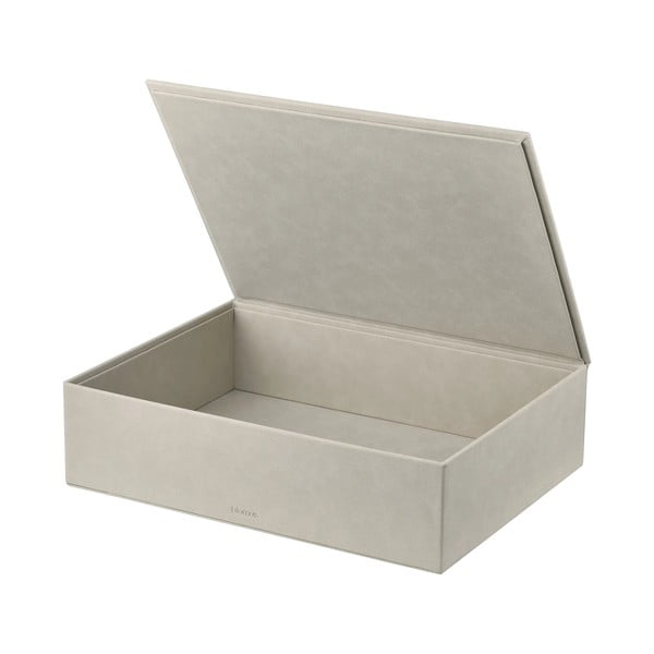 Béžové úložné boxy v súprave 2 ks s vekom z umelej kože 40x30x11 cm Sahla – Blomus-image-3