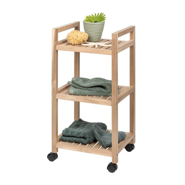 Kúpeľňový regál v prírodnej farbe 35x72 cm Acina – Wenko-image-3