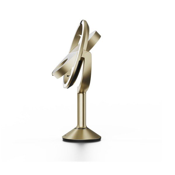 Kozmetické zrkadlo s osvetlením/zväčšovacie (zväčšenie 5x/zväčšenie 10x) ø 20 cm Trio – simplehuman-image-3