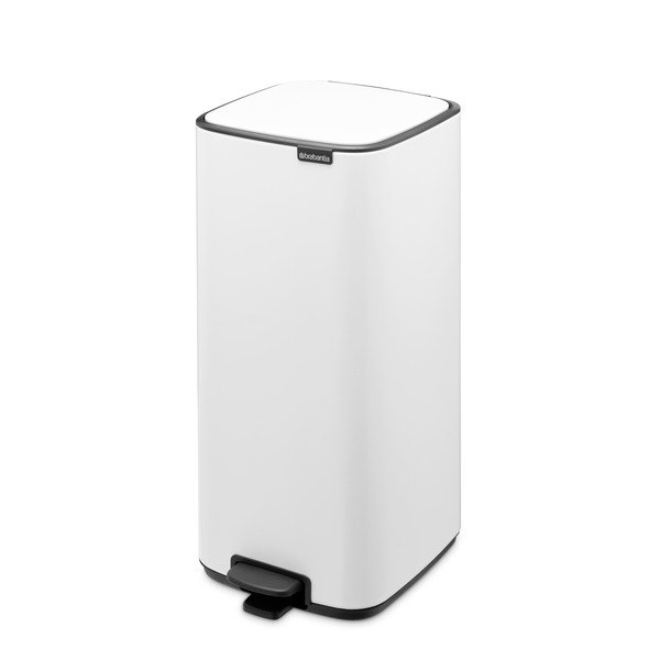 Biely pedálový oceľový odpadkový kôš 30 l Bo – Brabantia