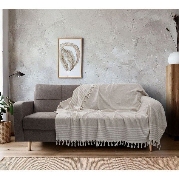 Krémovobiela deka 220x180 cm Sophia  – Mijolnir