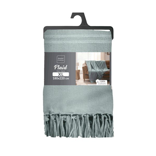 Zelený bavlnený pléd 125x150 cm Lilia – douceur d'intérieur-image-2