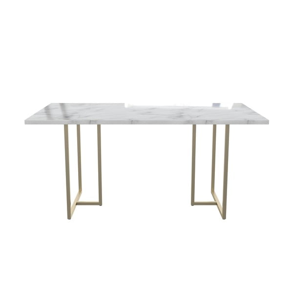 Jedálenský stôl s doskou v dekore mramoru 90x160 cm Astor – CosmoLiving by Cosmopolitan-image-2