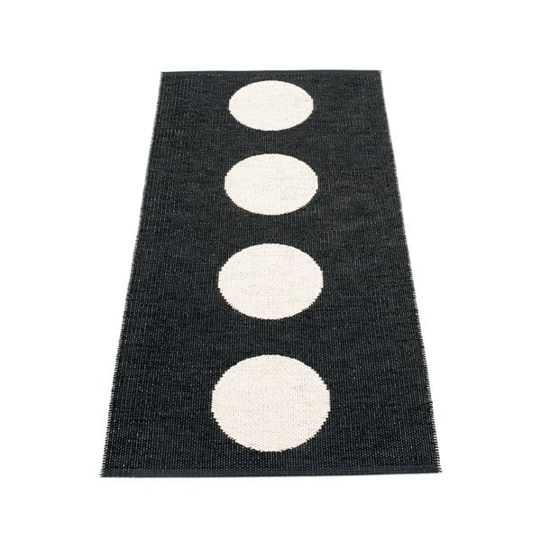 Čierno-biely vnútorný a vonkajší behúň 70x150 cm Vera Black – Pappelina