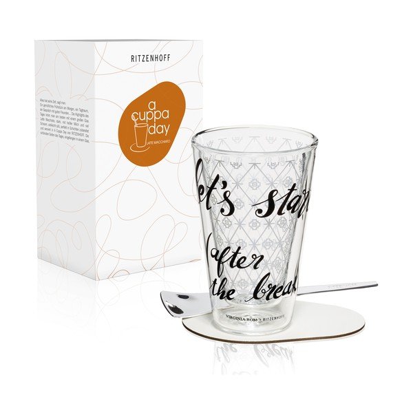 Set na latte s pohárom s dvojitou stenou Ritzenhoff Virginia Romo, 260 ml-image-1