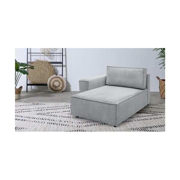 Svetlosivý menčestrový modul pohovky (ľavý roh) Nihad modular – Bobochic Paris-image-1