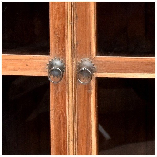 Presklená skriňa Goa 79x143 cm, hnedá patina-image-2