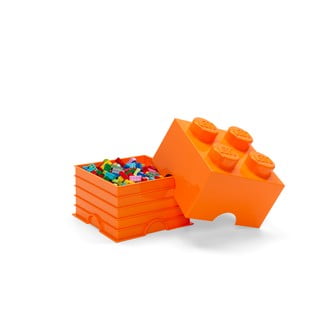 Oranžový úložný box štvorec LEGO®