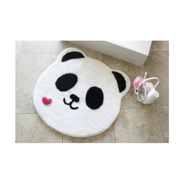 Kúpeľňová predložka s motívom pandy Panda Shape, Ø 90 cm