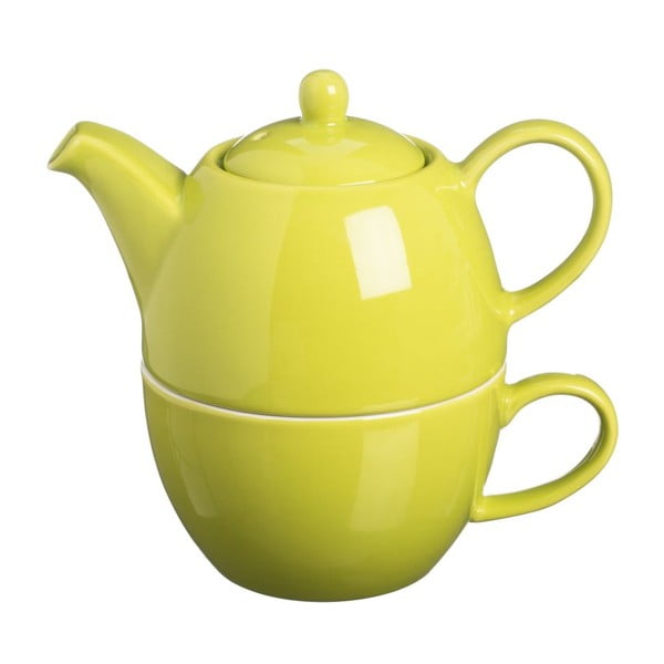 Čajová kanvica s hrnčekom čaju One Bright Green, 400 ml