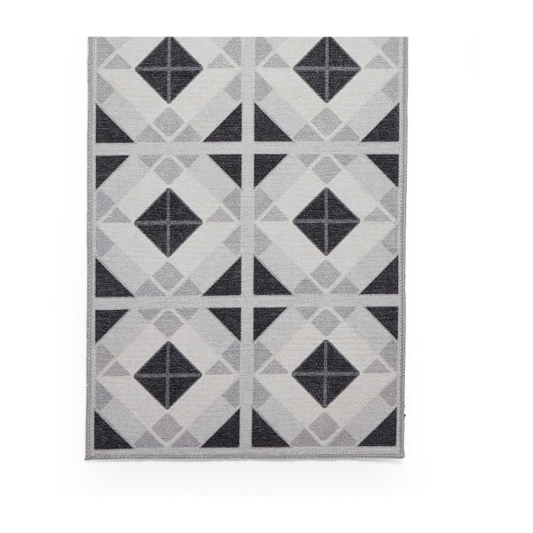 Prateľný behúň vo svetlo a tmavosivej farbe 76x230 cm Victoria Light – Think Rugs-image-4