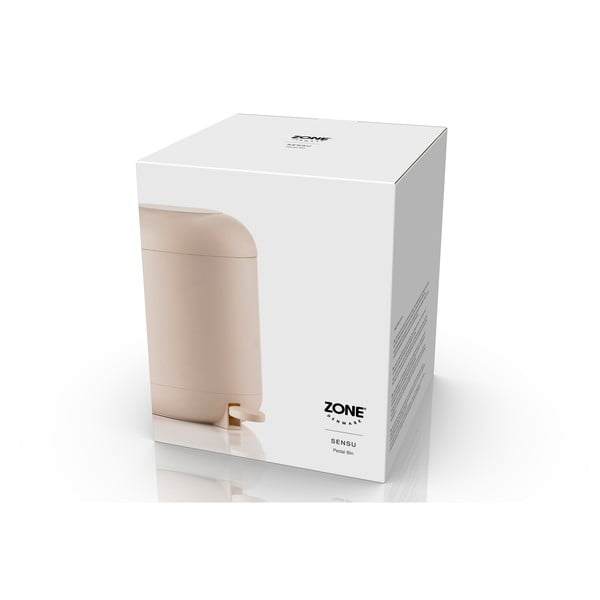 Béžový nášľapný plastový odpadkový kôš 4 l Sensu – Zone-image-2