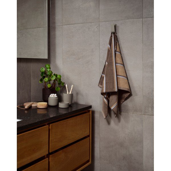 Hnedý/béžový bavlnený uterák 50x100 cm Sauna – Zone-image-1