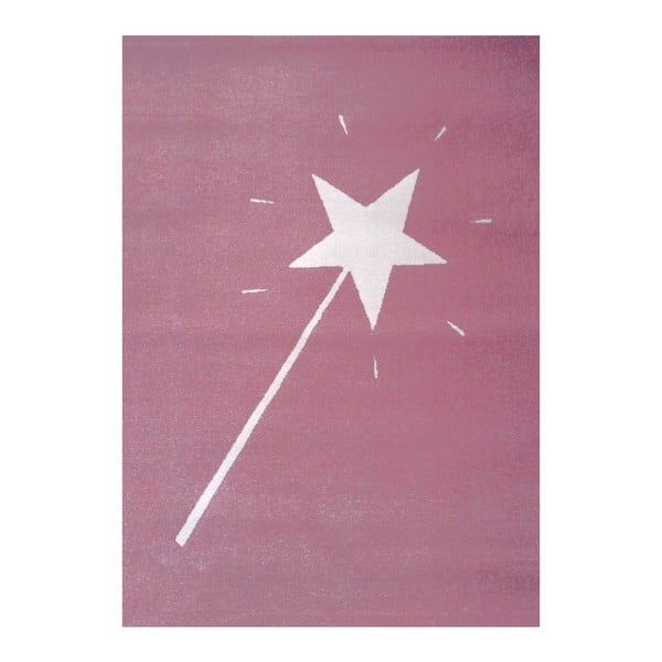 Ružový koberec Art For Kids Magic Wand, 120 x 170 cm