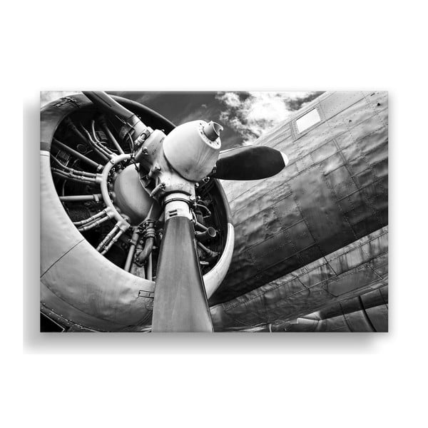 Obraz Styler Canvas Silver Uno Plane, 85 × 113 cm