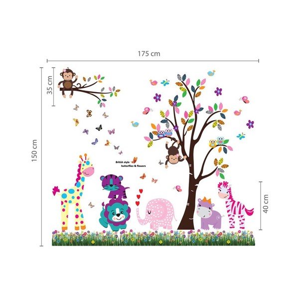 Samolepka na stenu Walplus Happy Animals Tree-image-2
