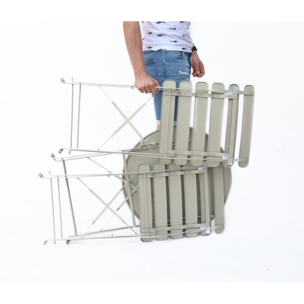 Béžový záhradný jedálenský set pre 2 Bistro - Rojaplast-image-4