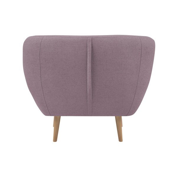Ružové kreslo so svetlými nohami Mazzini Sofas Sicile-image-1