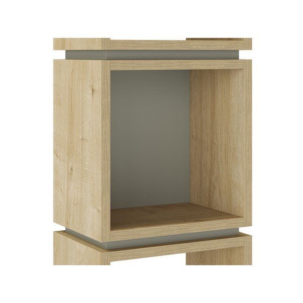 Knižnica v dekore duba v zeleno-prírodnej farbe 32x167 cm Lofty – Marckeric-image-4