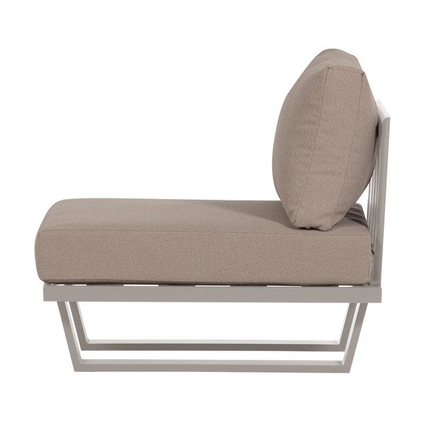 Sivobéžové kovové/polstrované záhradné kreslo Bear – WOOOD-image-2