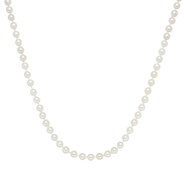 Perlový náhrdelník Muschel, biele perly 6 mm, dĺžka 50 cm