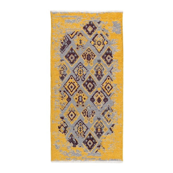 Fialovo-žltý obojstranný koberec Homemania Halimod, 77 x 150 cm