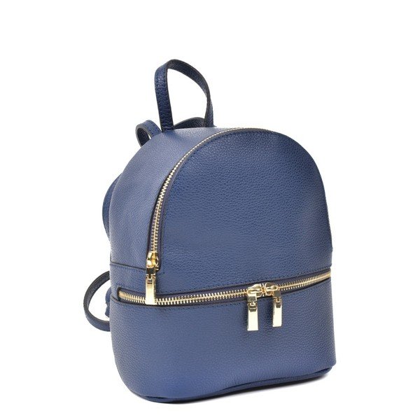 Modrý kožený batoh Renata Corsi Suelo-image-1