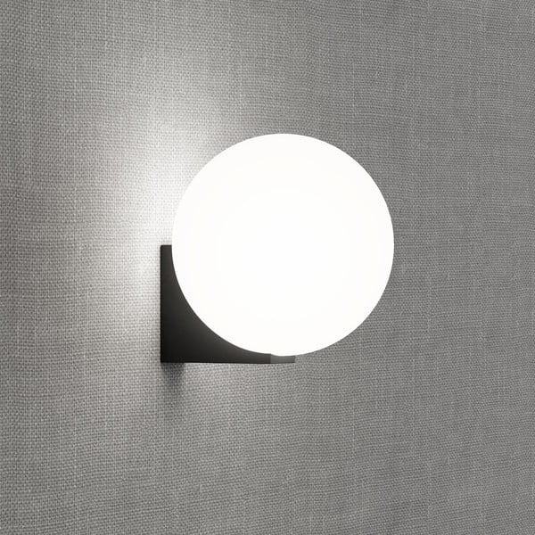 Čierne nástenné svietidlo SULION Obi, ø 15 cm-image-2