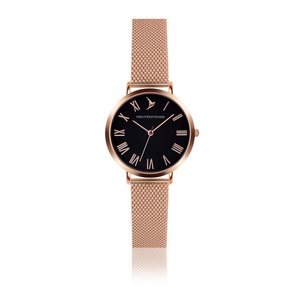 Dámske antikoro hodinky s remienkom v ružovozlatej farbe Emily Westwood Go