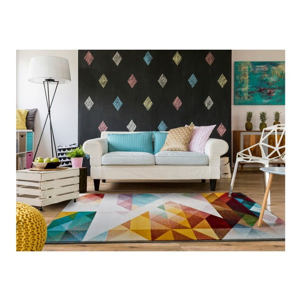 Oranžovotyrkysový koberec Universal Pandora, 160 × 230 cm-image-1