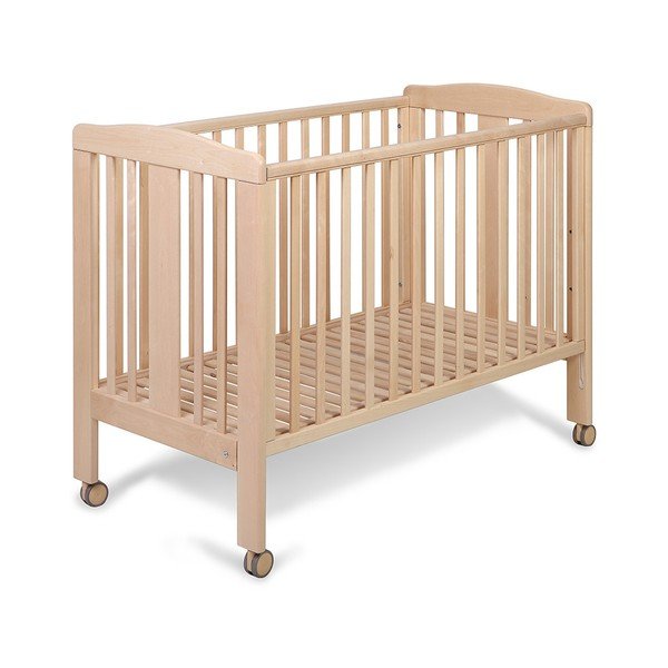 Drevená postieľka na kolieskach s polohovateľnou bočnicou YappyKids Qu, 120 × 60 cm-image-4