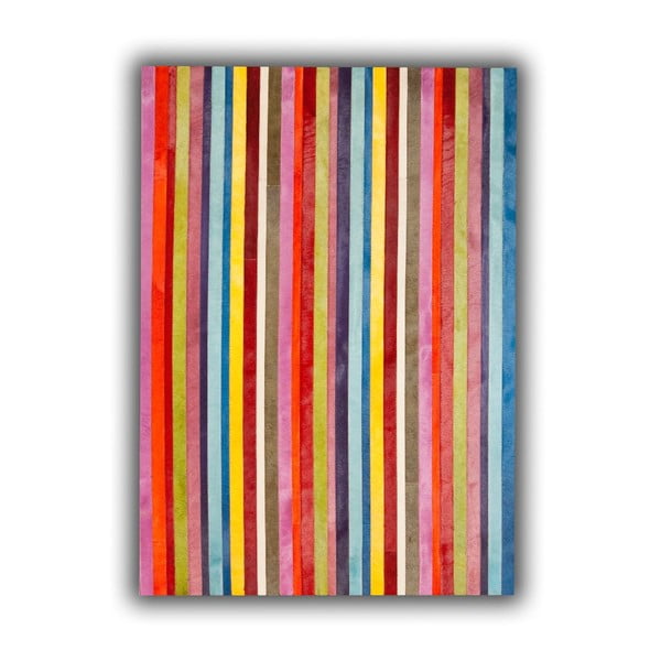Koberec z pravej kože Vertical Stripes, 140x200 cm