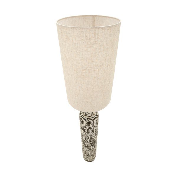 Čierna/krémovobiela stojacia lampa s textilným tienidlom (výška  145 cm) Nairobi – Mauro Ferretti-image-4