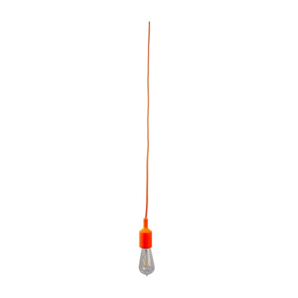 Textilný kábel s objímkou 1,5 m - oranžový