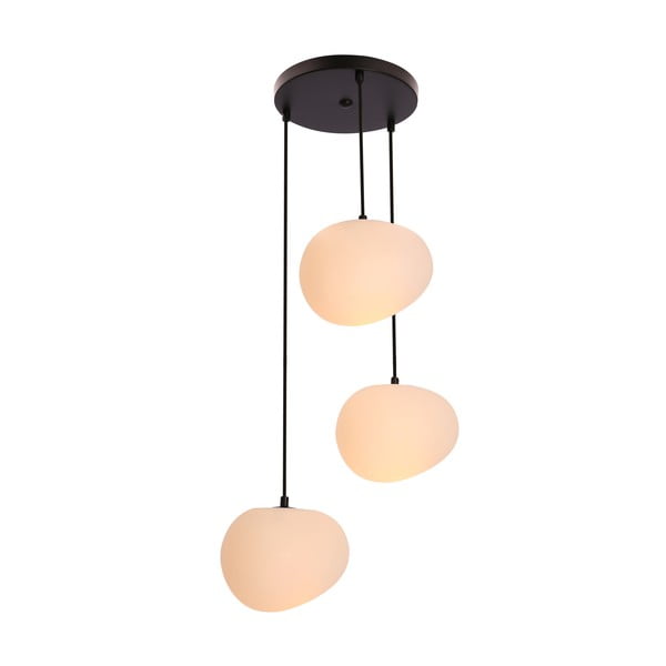 Čierno-biele závesné svietidlo ø 42 cm Stones – Candellux Lighting-image-3