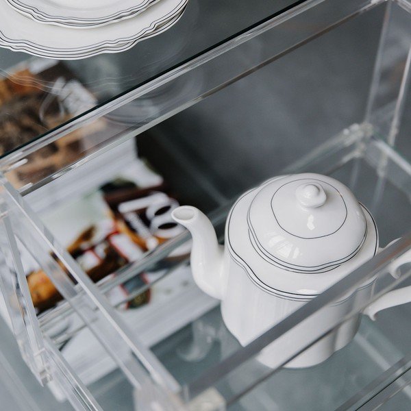 Biela kanvica na čaj z kostného porcelánu 1,3 l Odette – S|P Collection-image-1