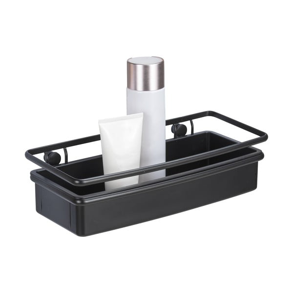 Čierna sprchová polica Wenko Molinella, 30 x 9 cm-image-1