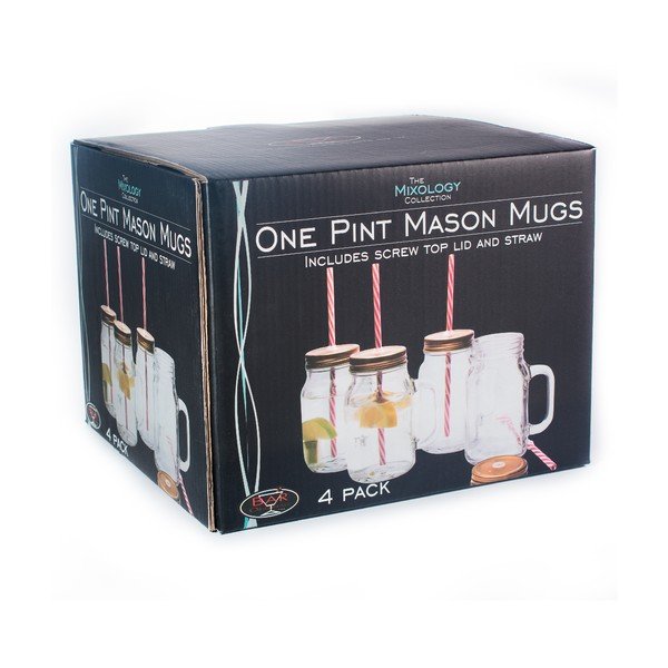 Sada 4 pohárov Original Products Mason, 620 ml-image-3