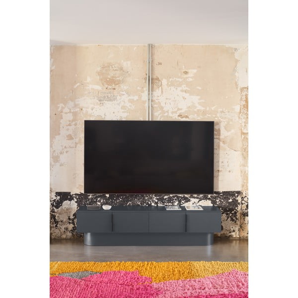 Antracitový TV stolík 200x50 cm Totem – Teulat-image-1