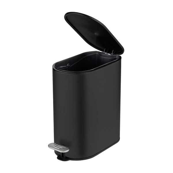 Matne čierny pedálový oceľový odpadkový kôš 5 l Collungo – Wenko-image-4
