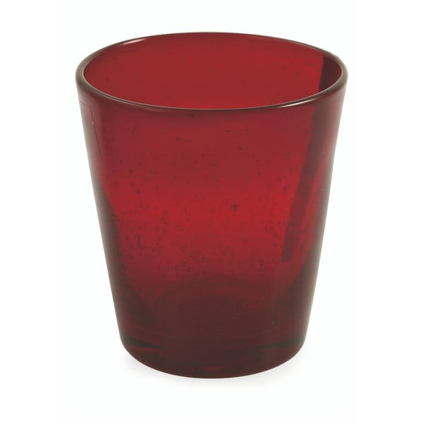 Sada 6 červených pohárov z fúkaného skla Villa d'Este Cancun