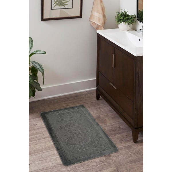 Antracitová kúpeľňová predložka 60x100 cm Enjoy – Foutastic-image-3