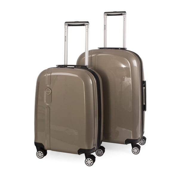 Sada 2 hnedých cestovných kufrov na kolieskach Arsamar Anderson
