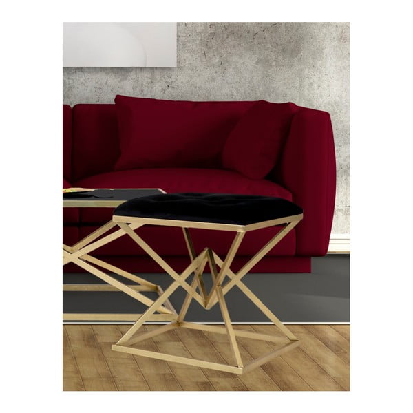 Stolička v čierno-zlatej farbe Mauro Ferretti Piramid-image-3