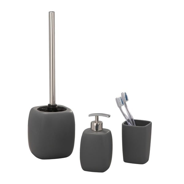 Sivý keramický pohárik na zubné kefky Wenko Faro-image-1