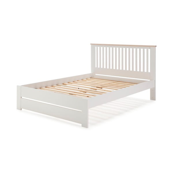 Biela dvojlôžková posteľ s roštom 140x190 cm Leba – Marckeric