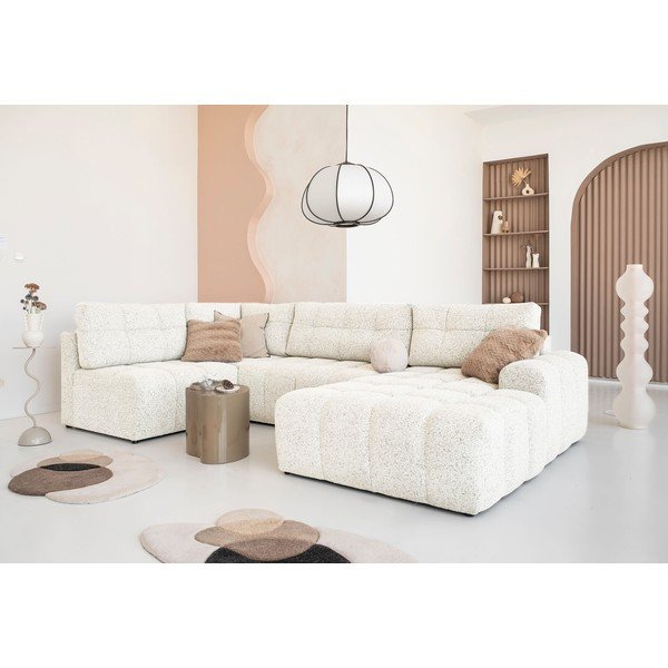 Krémová rozkladacia modulárna rohová pohovka s úložným priestorom (ľavý roh) Lulu – Miuform-image-1