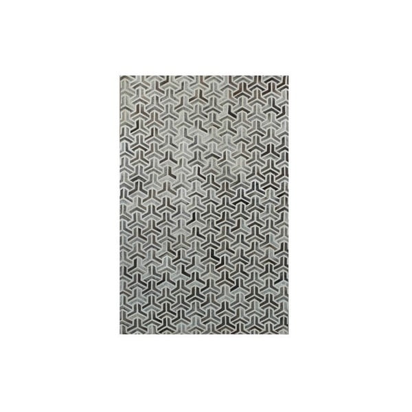 Koberec z pravej kože Bolzano Grey, 140 × 200 cm